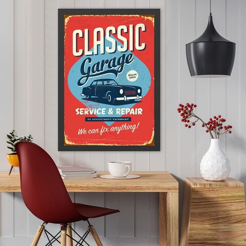 Tablou decorativ, Classic Garage (35 x 45), Polistiren, Multicolor