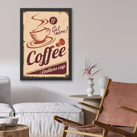 Tablou decorativ, Coffee (35 x 45), Polistiren, Multicolor
