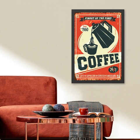Tablou decorativ, Coffee 1960 (35 x 45), Polistiren, Multicolor