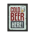 Tablou decorativ, Cold Beer (35 x 45), Polistiren, Multicolor
