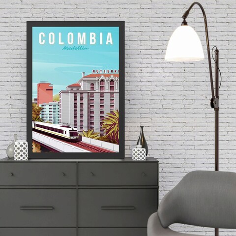 Tablou decorativ, Colombia (35 x 45), Polistiren, Multicolor