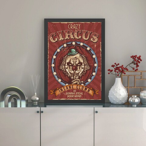 Tablou decorativ, Crazy Circus (35 x 45), Polistiren, Multicolor
