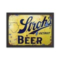 Tablou decorativ, Detroit Beer (35 x 45), Polistiren, Galben / Albastru închis