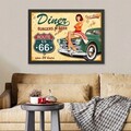 Tablou decorativ, Diner (35 x 45), Polistiren, Multicolor
