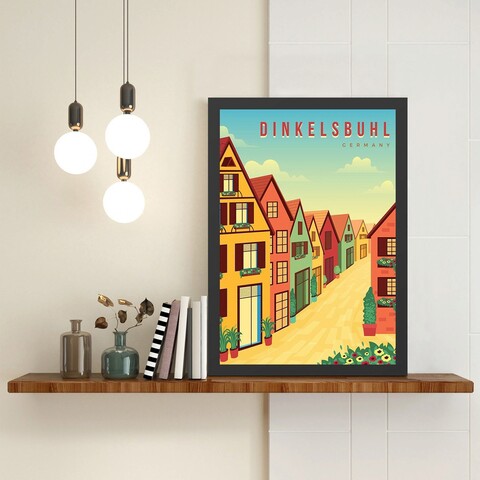 Tablou decorativ, Dinkelsbuhl (35 x 45), Polistiren, Multicolor