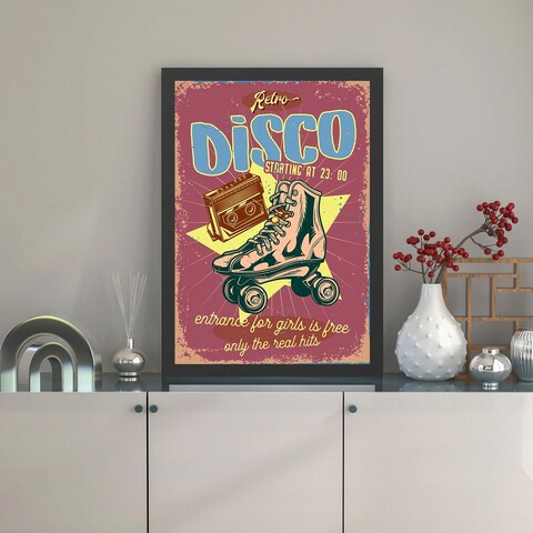 Tablou decorativ, Disco (35 x 45), Polistiren, Multicolor