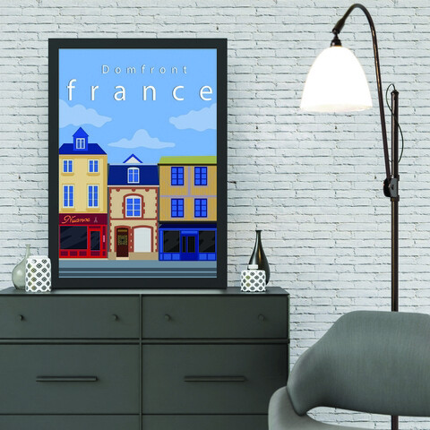 Tablou decorativ, Domfront (35 x 45), Polistiren, Multicolor