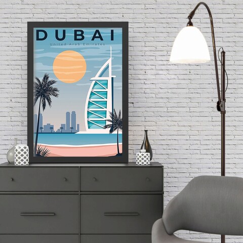 Tablou decorativ, Dubai (35 x 45), Polistiren, Multicolor