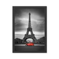 Tablou decorativ, Eiffel Tower (35 x 45), Polistiren, Negru/Rosu