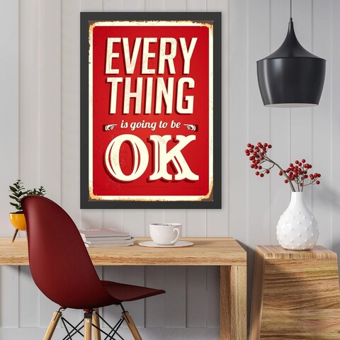 Tablou decorativ, Everything OK 2 (35 x 45), Polistiren, Multicolor