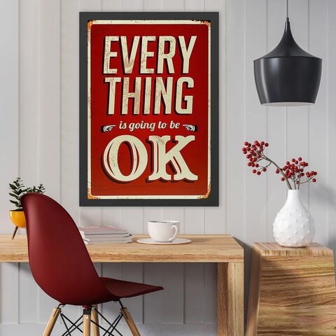 Tablou decorativ, Everything OK 3 (35 x 45), Polistiren, Multicolor