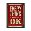 Tablou decorativ, Everything OK 3 (35 x 45), Polistiren, Multicolor