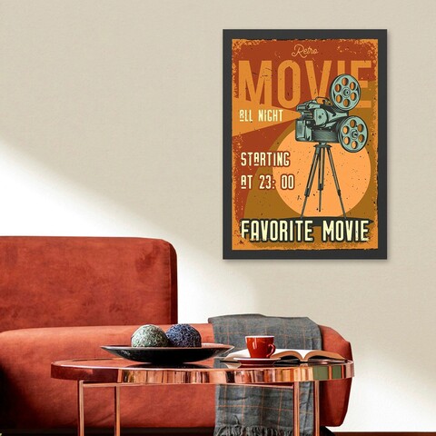Tablou decorativ, Favorite Movie (35 x 45), Polistiren, Multicolor