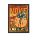 Tablou decorativ, Favorite Movie (35 x 45), Polistiren, Multicolor