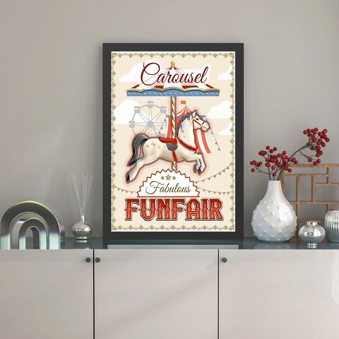 Tablou decorativ, Funfair (35 x 45), Polistiren, Multicolor