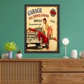 Tablou decorativ, Garage (35 x 45), Polistiren, Multicolor