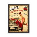 Tablou decorativ, Garage (35 x 45), Polistiren, Multicolor