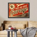 Tablou decorativ, Garage 7/24 (35 x 45), Polistiren, Multicolor