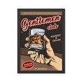 Tablou decorativ, Gentlemen Club (35 x 45), Polistiren, Multicolor