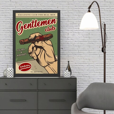 Tablou decorativ, Gentlemen Club 2 (35 x 45), Polistiren, Multicolor