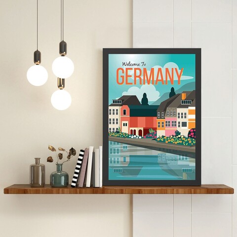 Tablou decorativ, Germany (35 x 45), Polistiren, Multicolor