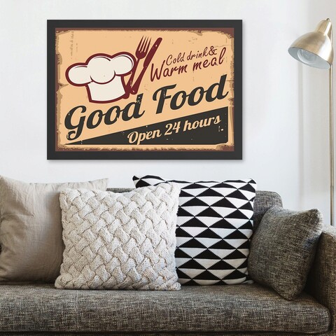 Tablou decorativ, Good Food (35 x 45), Polistiren, Multicolor