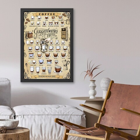 Tablou decorativ, Guggenheimes Coffee (35 x 45), Polistiren, Multicolor