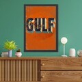 Tablou decorativ, Gulf (35 x 45), Polistiren, Portocaliu/Negru