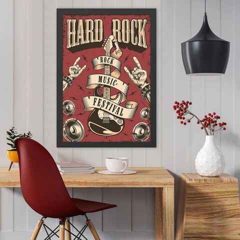 Tablou decorativ, Hard Rock (35 x 45), Polistiren, Multicolor