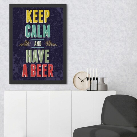 Tablou decorativ, Have Beer (35 x 45), Polistiren, Multicolor