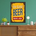 Tablou decorativ, Ice Cold Beer (35 x 45), Polistiren, Multicolor