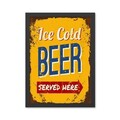 Tablou decorativ, Ice Cold Beer (35 x 45), Polistiren, Multicolor
