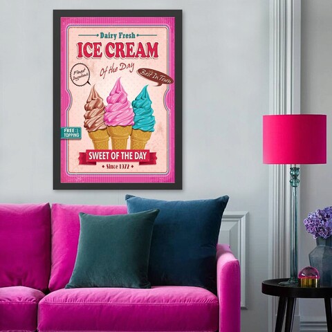 Tablou decorativ, Ice Cream (35 x 45), Polistiren, Multicolor