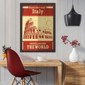Tablou decorativ, Italy (35 x 45), Polistiren, Roșu / Crem