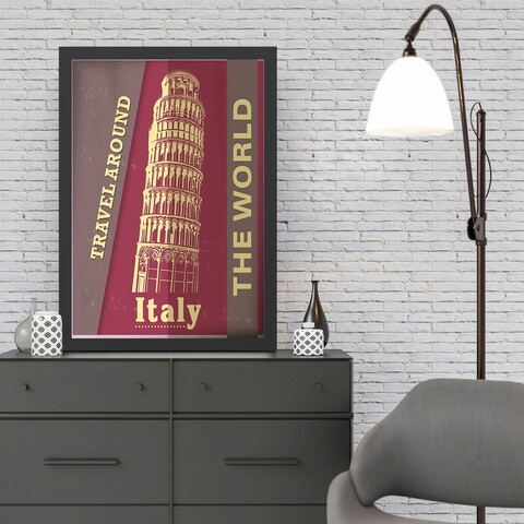 Tablou decorativ, Italy 2 (35 x 45), Polistiren, Multicolor