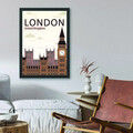Tablou decorativ, London 3 (35 x 45), Polistiren, Multicolor