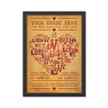 Tablou decorativ, Love 14 Feb (35 x 45), Polistiren, Multicolor