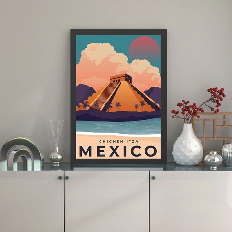 Tablou decorativ, Mexico 2 (35 x 45), Polistiren, Multicolor