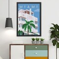 Tablou decorativ, Miami (35 x 45), Polistiren, Multicolor