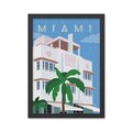 Tablou decorativ, Miami (35 x 45), Polistiren, Multicolor