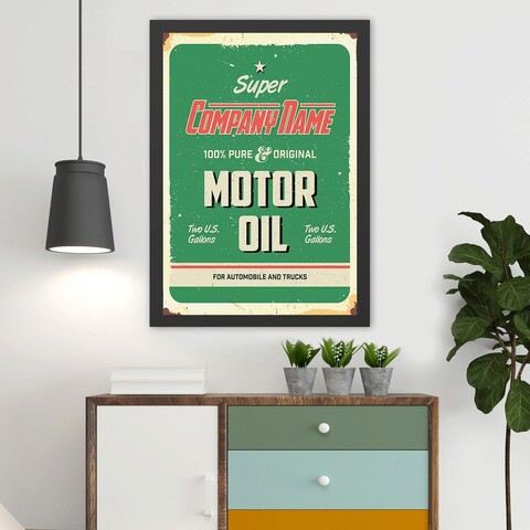 Tablou decorativ, Motor Oil (35 x 45), Polistiren, Multicolor