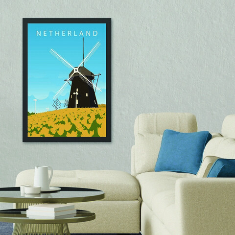 Tablou decorativ, Netherland (35 x 45), Polistiren, Multicolor