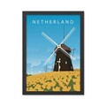 Tablou decorativ, Netherland (35 x 45), Polistiren, Multicolor