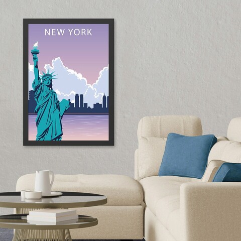 Tablou decorativ, New York 2 (35 x 45), Polistiren, Multicolor