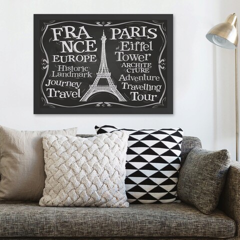 Tablou decorativ, Paris 2 (35 x 45), Polistiren, Alb/Negru