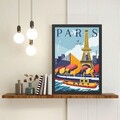 Tablou decorativ, Paris 4 (35 x 45), Polistiren, Multicolor