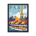 Tablou decorativ, Paris 4 (35 x 45), Polistiren, Multicolor
