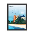 Tablou decorativ, Paris 5 (35 x 45), Polistiren, Multicolor