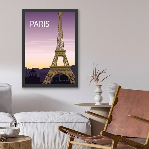 Tablou decorativ, Paris 6 (35 x 45), Polistiren, Multicolor