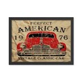 Tablou decorativ, Perfect American (35 x 45), Polistiren, Crem / Roșu / Negru